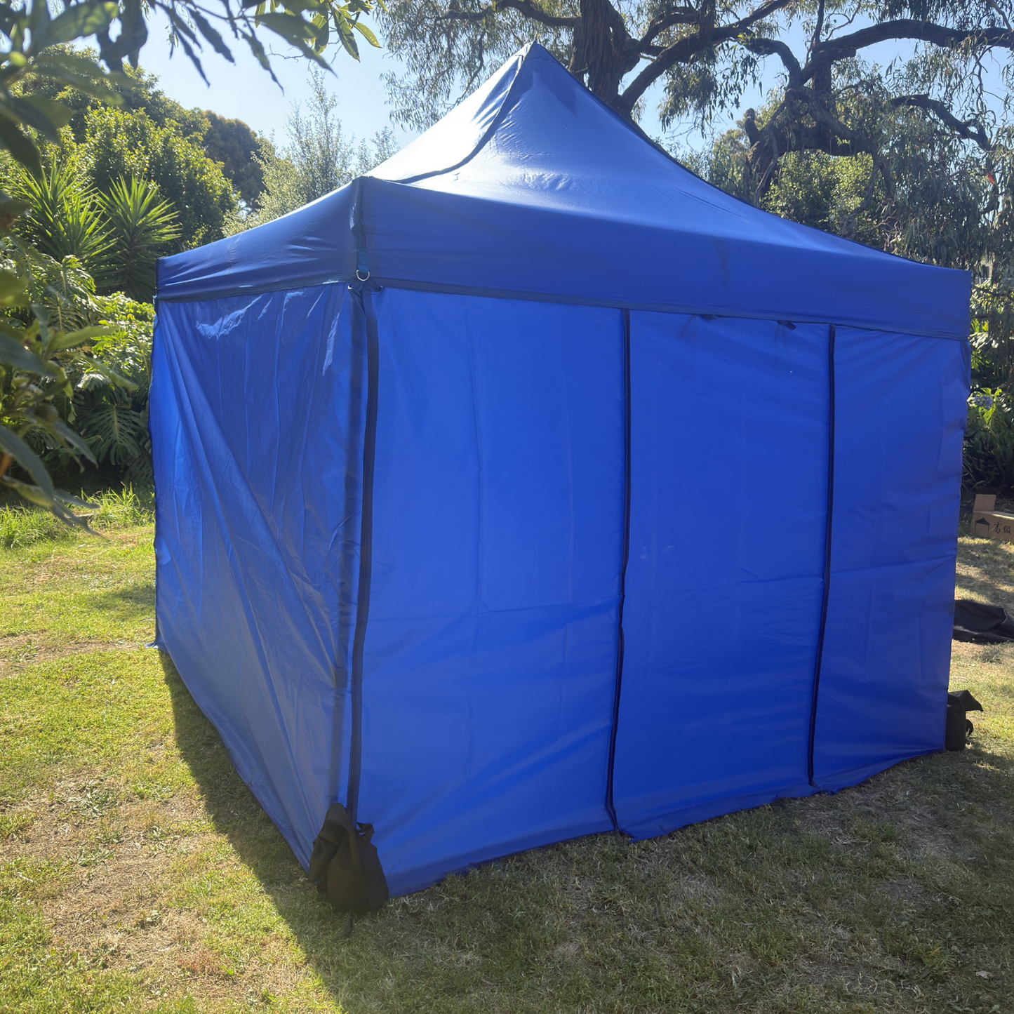 3X3M Folding Gazebo Powder-coated finish frame Marquee Pop Up Outdoor Shade Canopy Blue