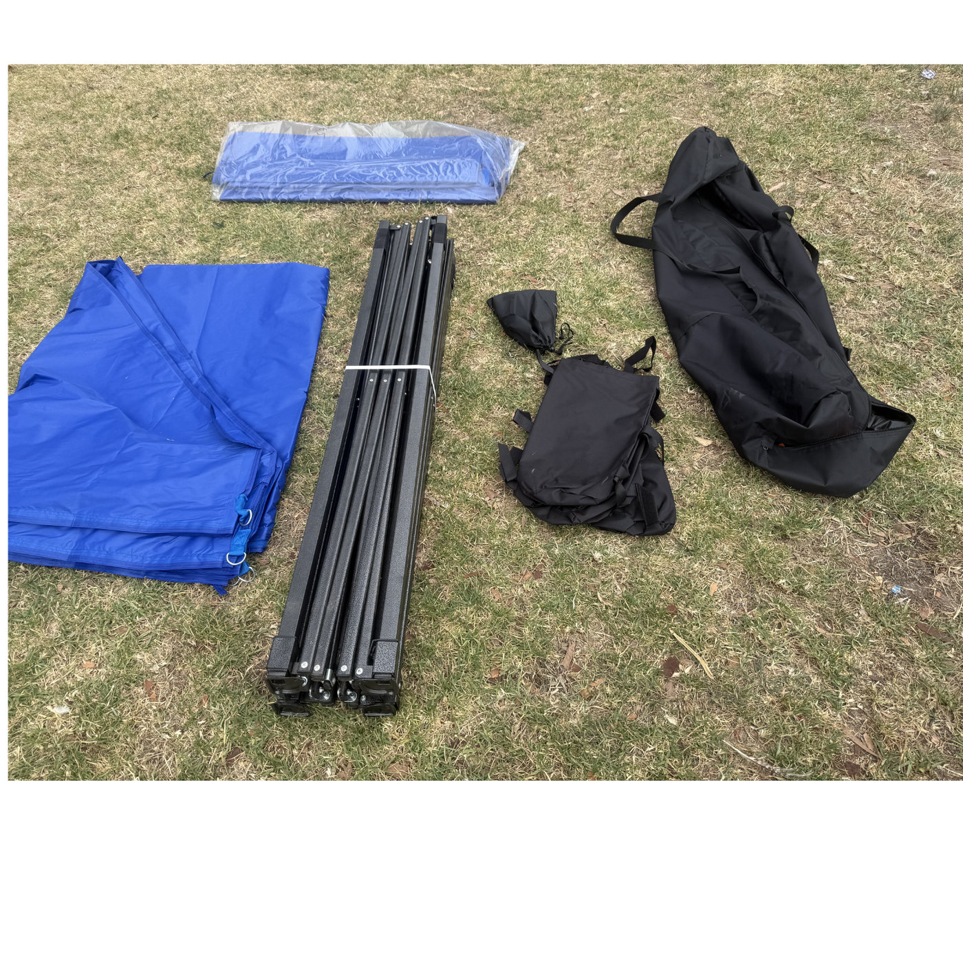 3X4.5M Folding Gazebo Hammertone finish frame Marquee Pop Up Outdoor Shade Canopy Blue