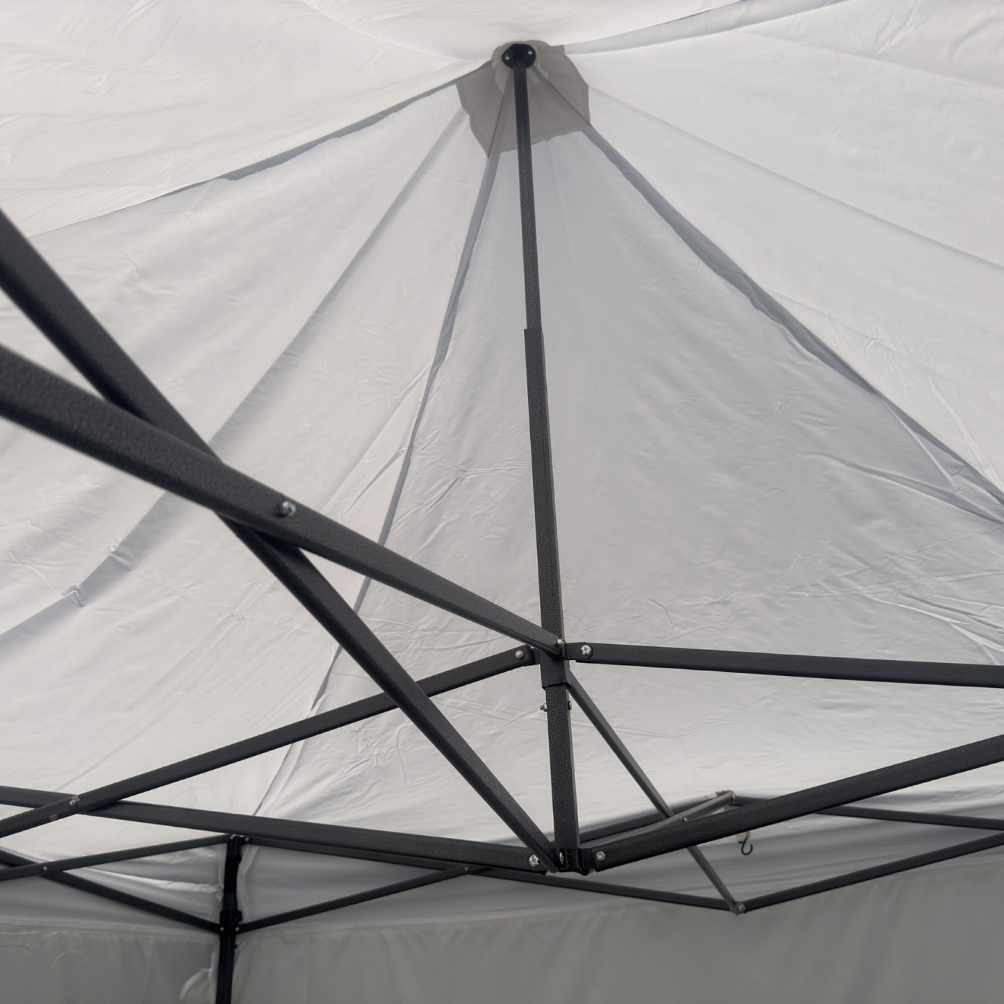 3X3M Folding Gazebo Hammertone finish frame Marquee Pop Up Outdoor Shade Canopy White