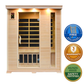 Greenland Luxury Carbon Fibre Infrared 3 Person Sauna 9 Heating Panels 2190W 3 Yr Warranty