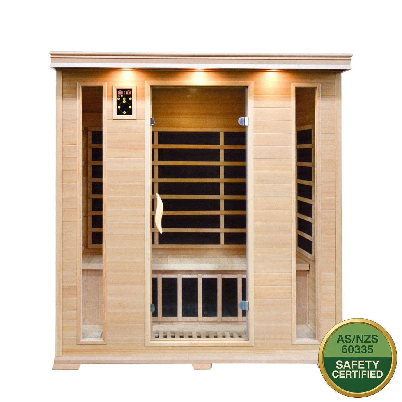 Greenland Luxury Carbon Fibre Infrared 4 Person Sauna 10 Heating Panels 2365W 3yr Warranty
