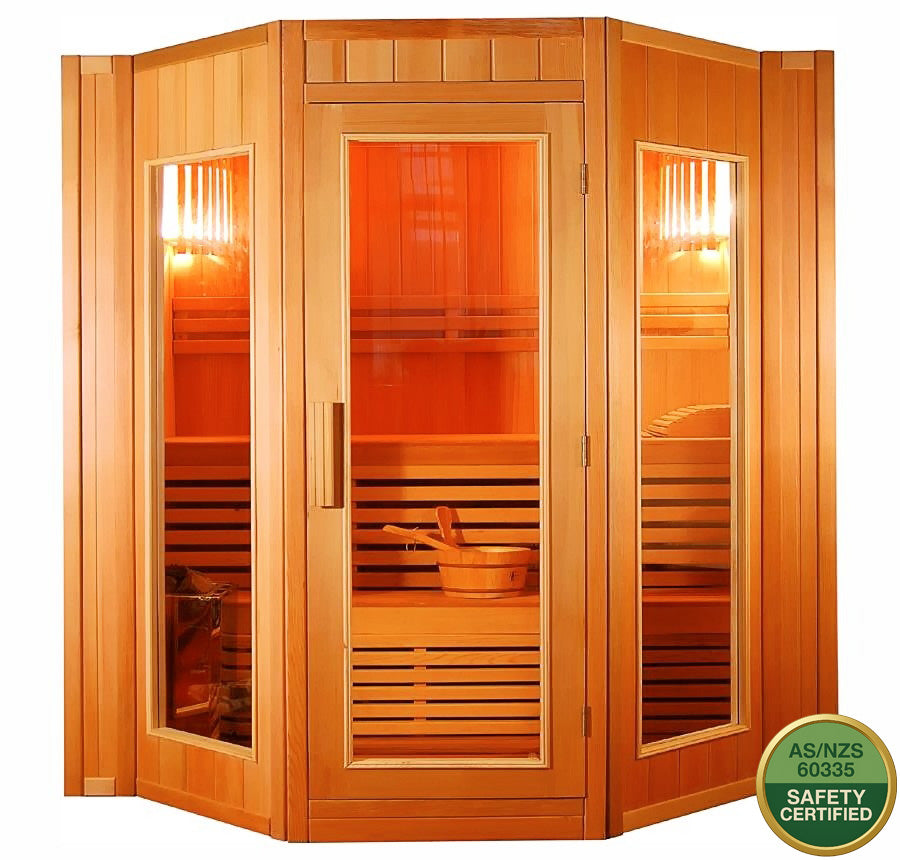 Greenland 5 Person Finnish Indoor Traditional Steam Sauna 8000w 3Yr Warranty