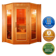 Greenland 5 Person Finnish Indoor Traditional Steam Sauna 8000w 3Yr Warranty