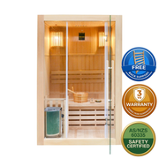 Greenland 2 Person Finnish Indoor Traditional Steam Sauna 3500W 3Yr Warranty