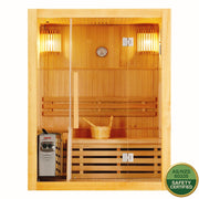 Greenland 3 Person Finnish Indoor Traditional Steam Sauna 4500W 3YR Warranty