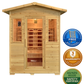 Greenland 3 Person Luxury Full Spectrum Outdoor Sauna 2325W