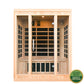 3-Person Luxury Far-Infrared Sauna 9 Carbon Heater 2360W Full Glass Front Panel