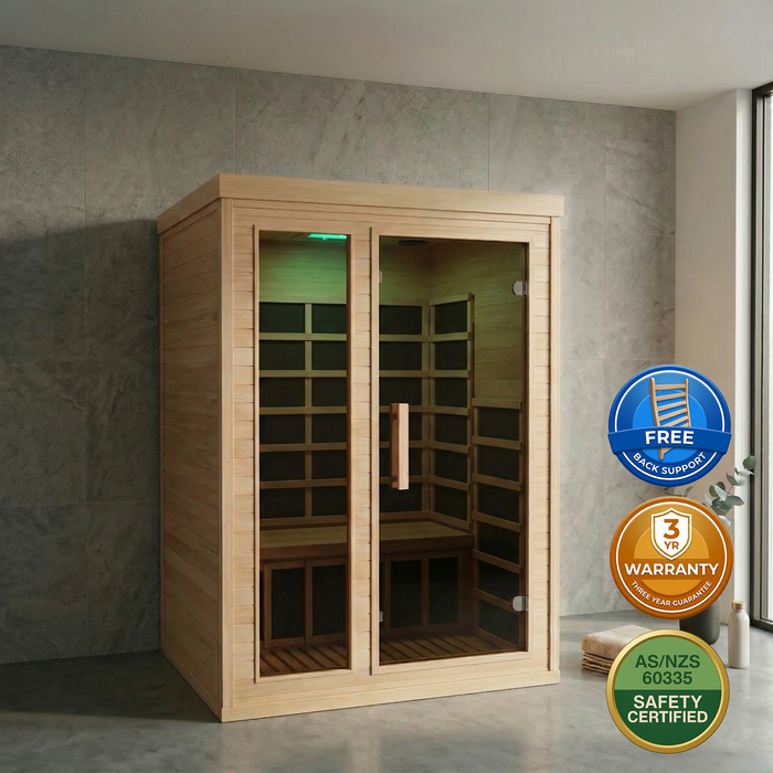 New Model 2-Person In Door Luxury Far-Infrared Sauna 1800W