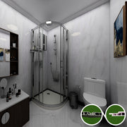 Tongue and Groove Interlocking Hollow Waterproof PVC Panels-1000mm Width Grey Marble Gloss