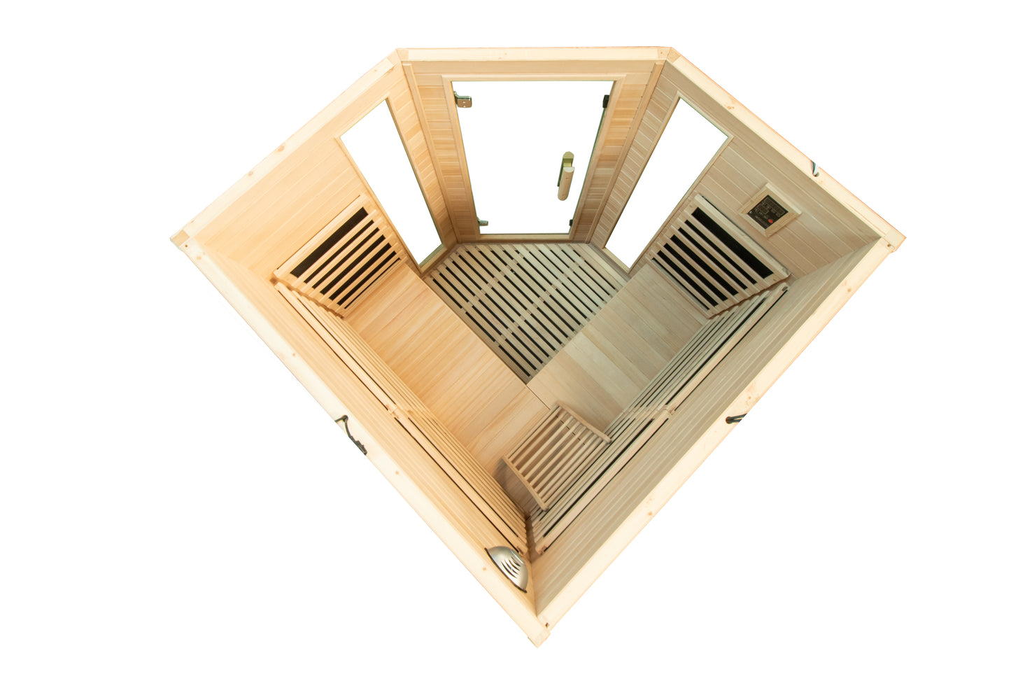 5-Person Luxury Indoor Carbon Fibre Corner Infrared Sauna 005C