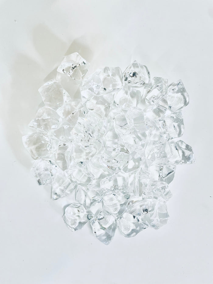 Electric Fireplace Crystal Crystals Clear Finish