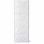 Tongue and Groove Interlocking Hollow Waterproof PVC Panels-600mm Width White Carrera Marble Tiles