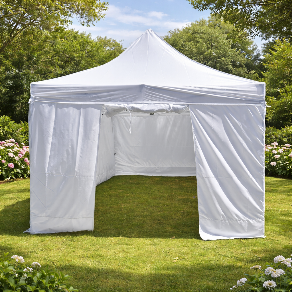 3X6M Folding Gazebo Powder-coated frame Marquee Pop Up Outdoor Shade Canopy White