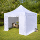 Premium 3X3m Aluminum HEX 40 Folding Gazebo Marquee Pop Up Outdoor Canopy 3 Sided Wall White
