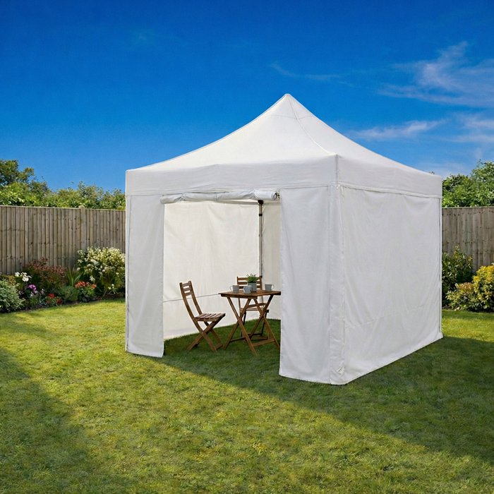 3X4.5M Folding Gazebo Hammertone finish frame Marquee Pop Up Outdoor Shade Canopy White