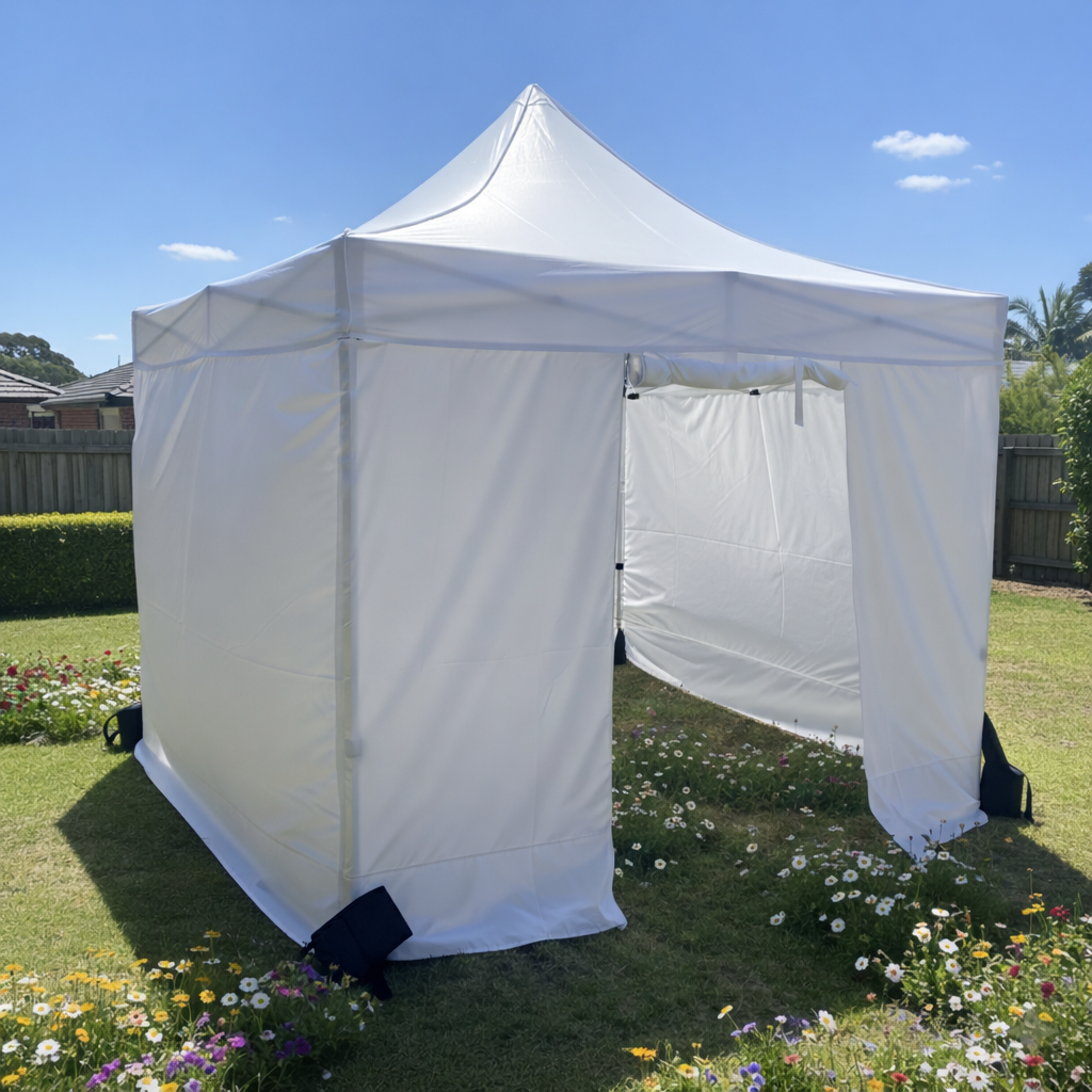 3X4.5M Folding Gazebo Powder-coated finish frame Marquee Pop Up Outdoor Shade Canopy White