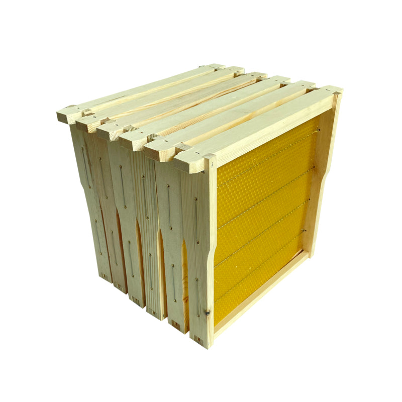 10 Pcs Assembled Beehive Box Super & Brood Bee Hive Frames with Foundation