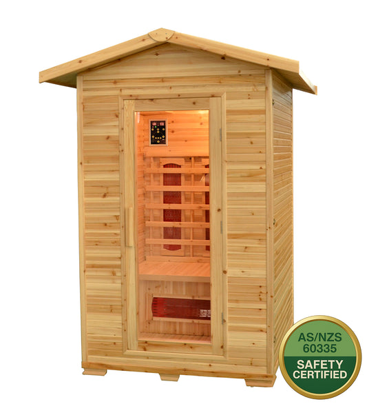 Pre-order Greenland 2-Person Luxury Full Spectrum Outdoor Sauna 2080W