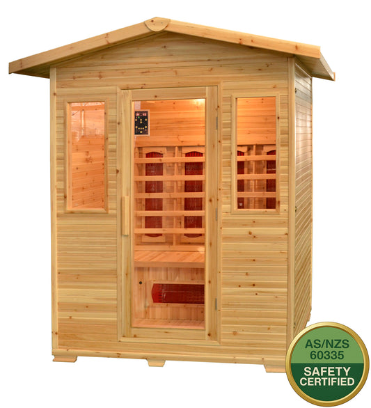 Pre-order Greenland 3 Person Luxury Full Spectrum Outdoor Sauna 2325W