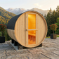 Greenland Outdoor 3 Person Traditional Finnish Steam Barrel Sauna 4500w 1.8x1.5m Hemlock