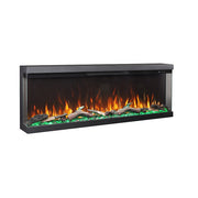 Longford 50" 3 Sided Free-Standing Viewing Built-in Recessed / Wall-mounted Heater Electric Fireplace