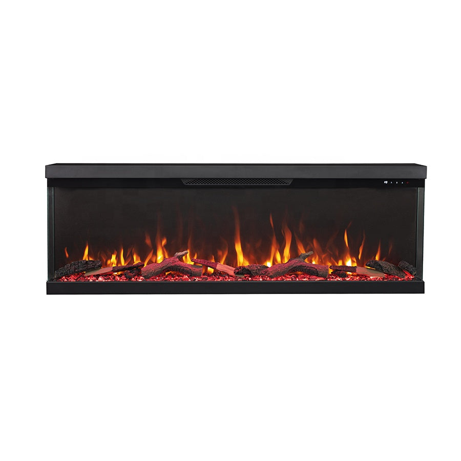 Longford 50" 3 Sided Free-Standing Viewing Built-in Recessed / Wall-mounted Heater Electric Fireplace