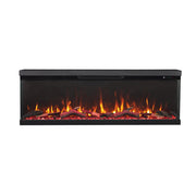 Longford 50" 3 Sided Free-Standing Viewing Built-in Recessed / Wall-mounted Heater Electric Fireplace