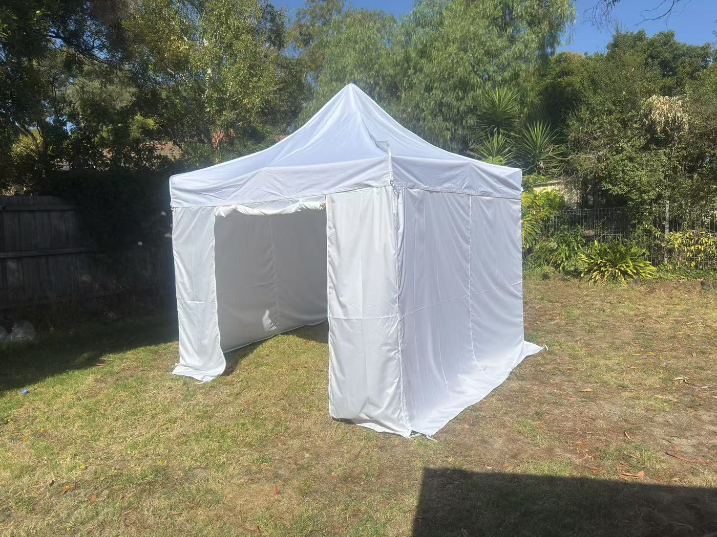 High-end 3X3m Aluminum Folding HEX 30 Gazebo Marquee Pop Up Outdoor Canopy White