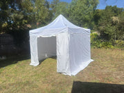 High-end 3X3m Aluminum Folding HEX 30 Gazebo Marquee Pop Up Outdoor Canopy White