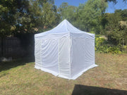 High-end 3X3m Aluminum Folding HEX 30 Gazebo Marquee Pop Up Outdoor Canopy White