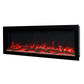 Lumi 50" Narrow Trim Seamless Built-in/Recessed & Wall-Mounted Electric Fireplace Heater WIFI Bluetooth Speaker
