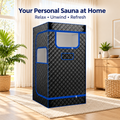 Portable Steam Sauna Tent with Steam Generator – Full Body Home Spa Sauna Box