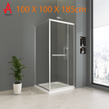 100 x 100 x 185cm In-fold Sliding Door Corner Shower Enclosure Chrome