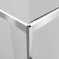 Square Shower Enclosure 100 x 100 x 185cm Sliding Door 6mm Tempered Glass Chrome Aluminium Frame