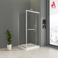 Square Shower Enclosure 100 x 100 x 185cm Sliding Door 6mm Tempered Glass Chrome Aluminium Frame