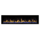 Lumi 72" Narrow Trim Seamless Built-in/Recessed & Wall-Mounted Electric Fireplace Heater WIFI Bluetooth Speaker