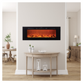 Victoria 60" Black Built-in Recessed / Wall mounted Heater Electric Fireplace