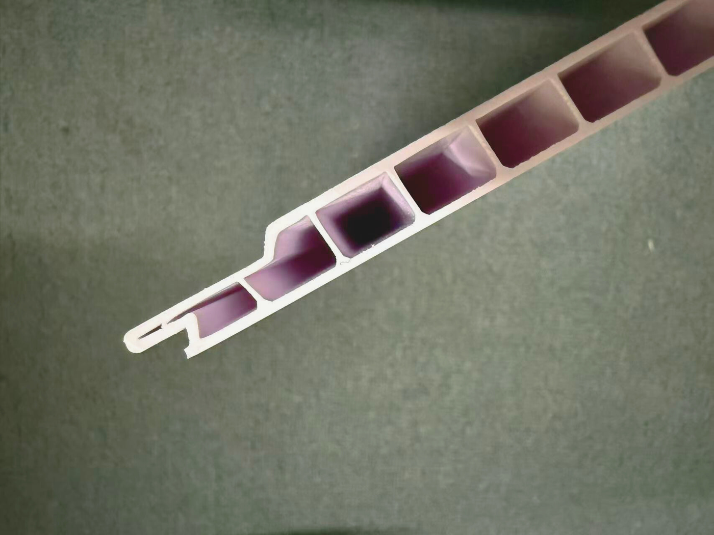Tongue and Groove Interlocking Hollow Waterproof PVC Panels-1000mm Width Grey Concrete