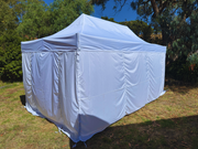 Premium 3X6m HEX 40 Aluminum Folding Gazebo Marquee Pop Up Garden Outdoor Canopy White Carry Bag