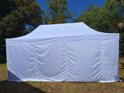 Premium 3X6m HEX 40 Aluminum Folding Gazebo Marquee Pop Up Garden Outdoor Canopy White Carry Bag