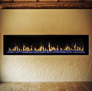 Lumi 72" Narrow Trim Seamless Built-in/Recessed & Wall-Mounted Electric Fireplace Heater WIFI Bluetooth Speaker