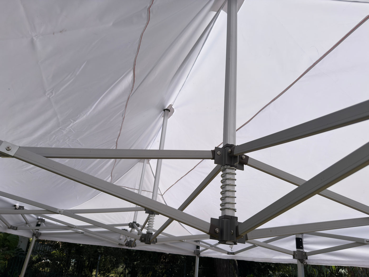 Deluxe 3X6m Aluminum HEX 50 Folding Gazebo Marquee Pop Up Outdoor Canopy 4 side walls White