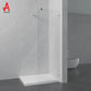 1000 x 1900mm | 6mm Toughened Safety Glass Shower Screen with Stainless Steel Support Bar & Premium Fittings
