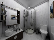 Tongue and Groove Interlocking Hollow Waterproof PVC Panels-1000mm Width Grey Marble Gloss