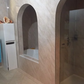 Tongue and Groove Interlocking Hollow PVC Panels-1000mm Width Beige Marble Gloss