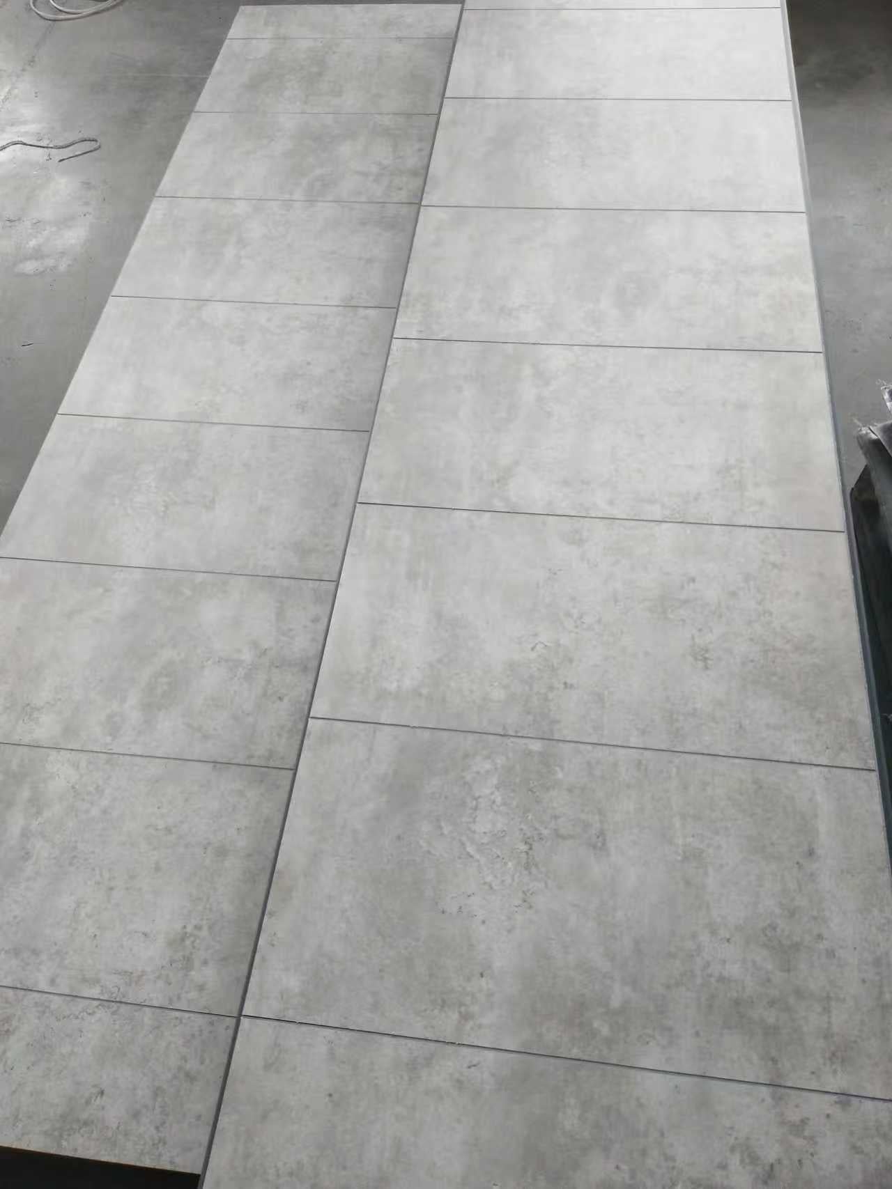 Tongue and Groove Interlocking Hollow Waterproof PVC Panels-600mm Width Concrete Grey Tiles