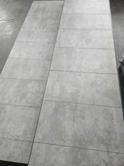 Tongue and Groove Interlocking Hollow Waterproof PVC Panels-600mm Width Concrete Grey Tiles