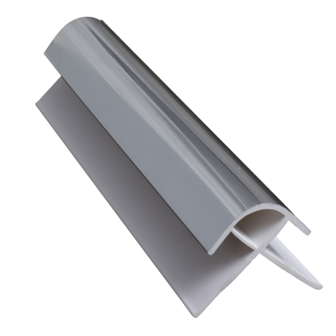 2600mm PVC Panels Trims 10mm-External Corner Chrome