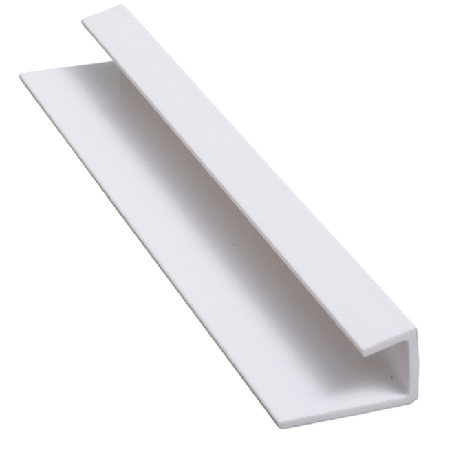 2600mm PVC Shower Wall Panel Edge Trim End Cap White 10mm