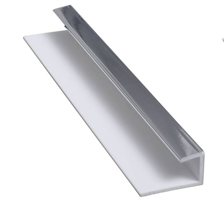 2400mm PVC Shower Wall Panel Edge Trim 10mm-End Cap Chrome